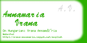 annamaria vrana business card